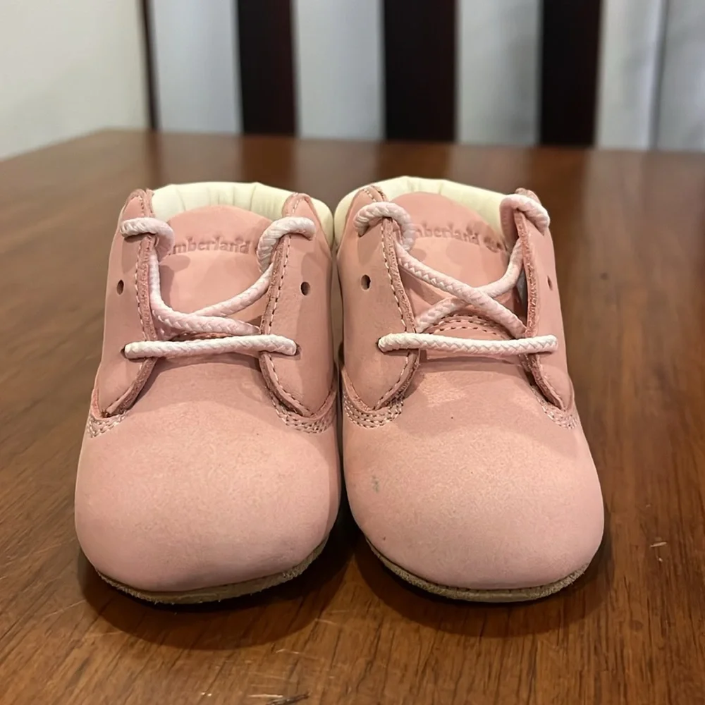 Timberland Infant Baby Crib Booties Boots Crib Shoes Girls Size 1 - 3/6 Months